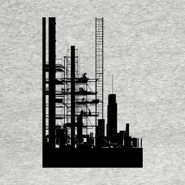 Bauhaus Construction Site Black by Polyshirt